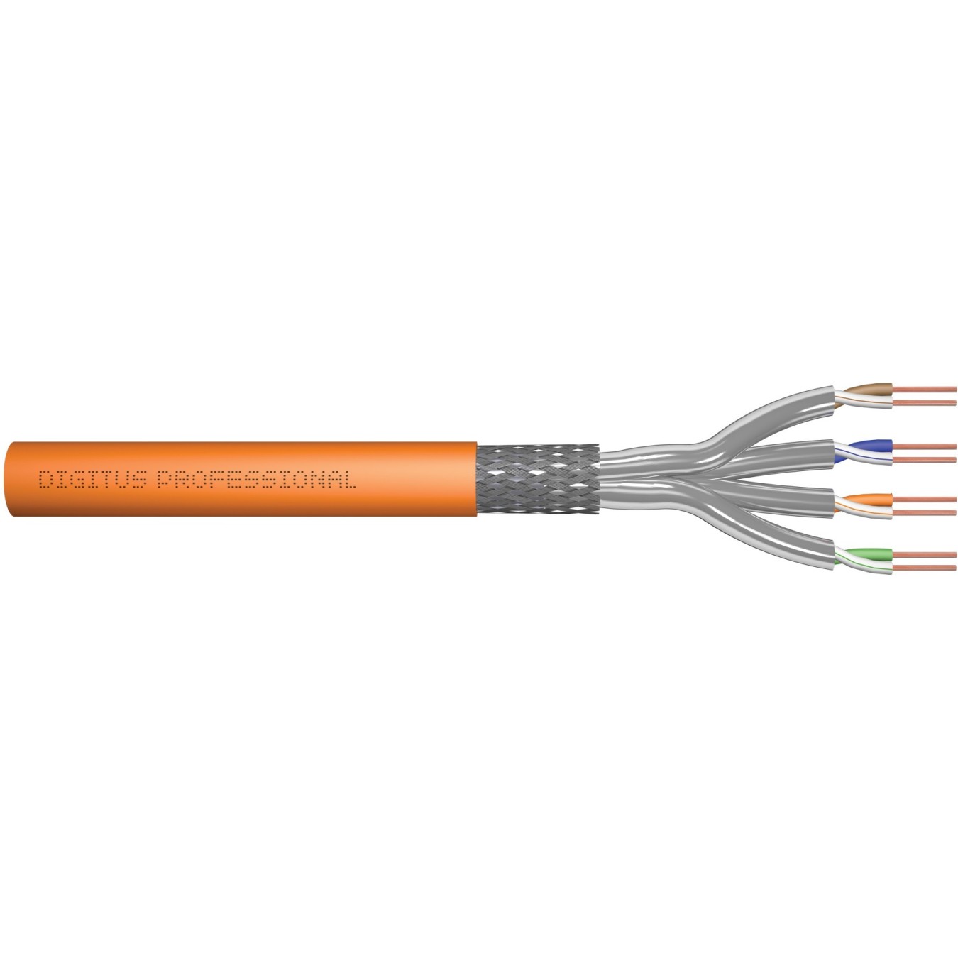 Digitus CAT.7 S-FTP Installation Cable - 50 m, 1200 MHz, Orange, Cat7, S/FTP — Buy in Cyprus with Fast Delivery