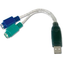 Digitus USB1.1 Adapter Cable - USB 1.1 to 2xPS/2, 2xMini-DIN6 Female (~25 cm) — Buy in Cyprus with Fast Delivery