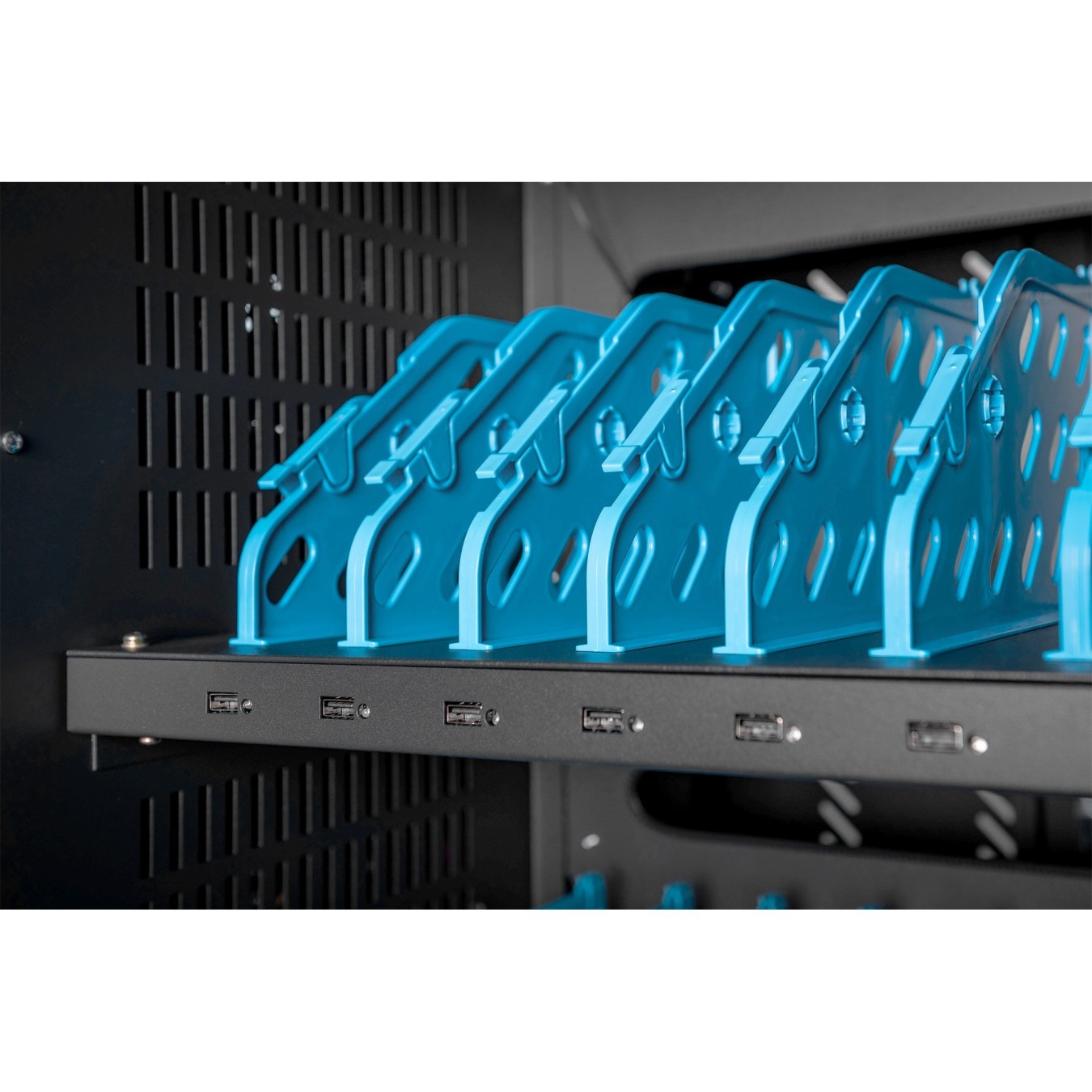 Digitus Mobile Charging Cabinet for 30 Notebooks/Tablets Up to 15.6" - Black, USB-A, UVC Disinfection, Floor-Standing