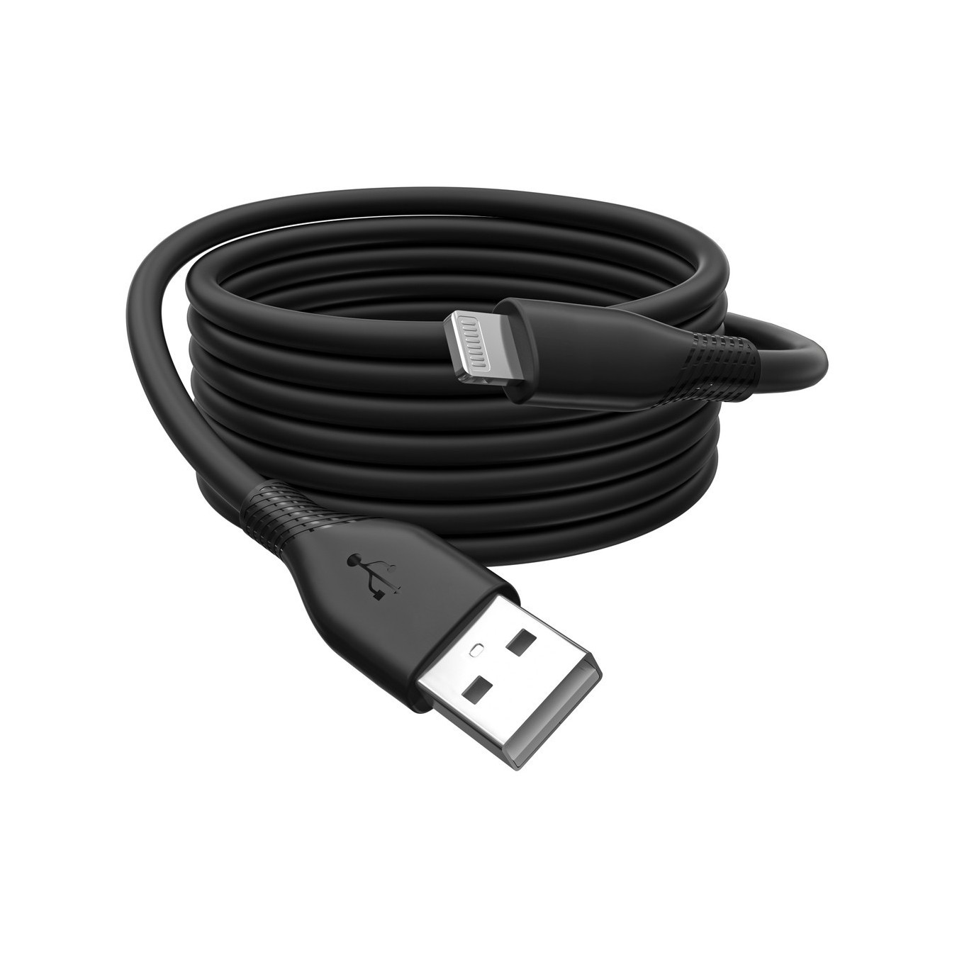 DIGITUS USB 2.0 USB-A to Lightning Cable Silicone 1m MFI Black — Buy in Cyprus with Fast Delivery
