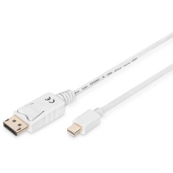 Buy DIGITUS DisplayPort Cable miniDP to DisplayPort - 2m White 1.1a in Cyprus, Nicosia, Limassol, Larnaka, Pafos