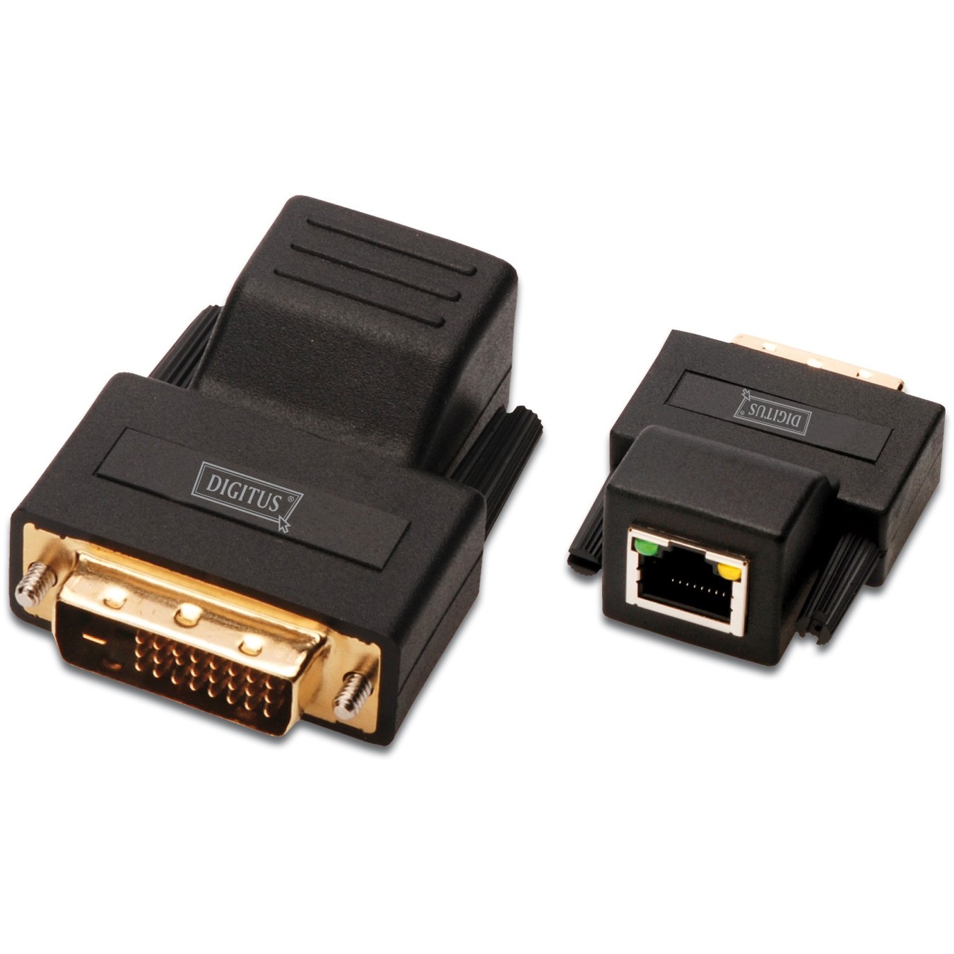 DVI Extender over Cat5 UTP up to 70m - Black, 1920x1200 — Buy in Cyprus with Fast Delivery