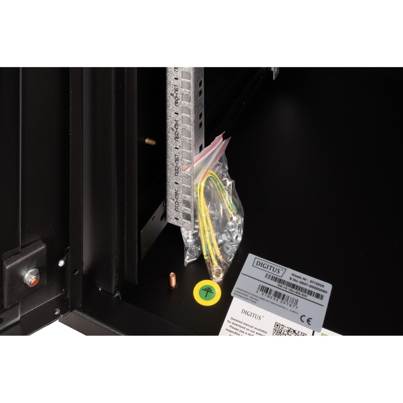 Digitus Wall-Mount Rack Enclosure 19' 16U 820x600x600mm - Black (RAL 9005) — Buy in Cyprus with Fast Delivery