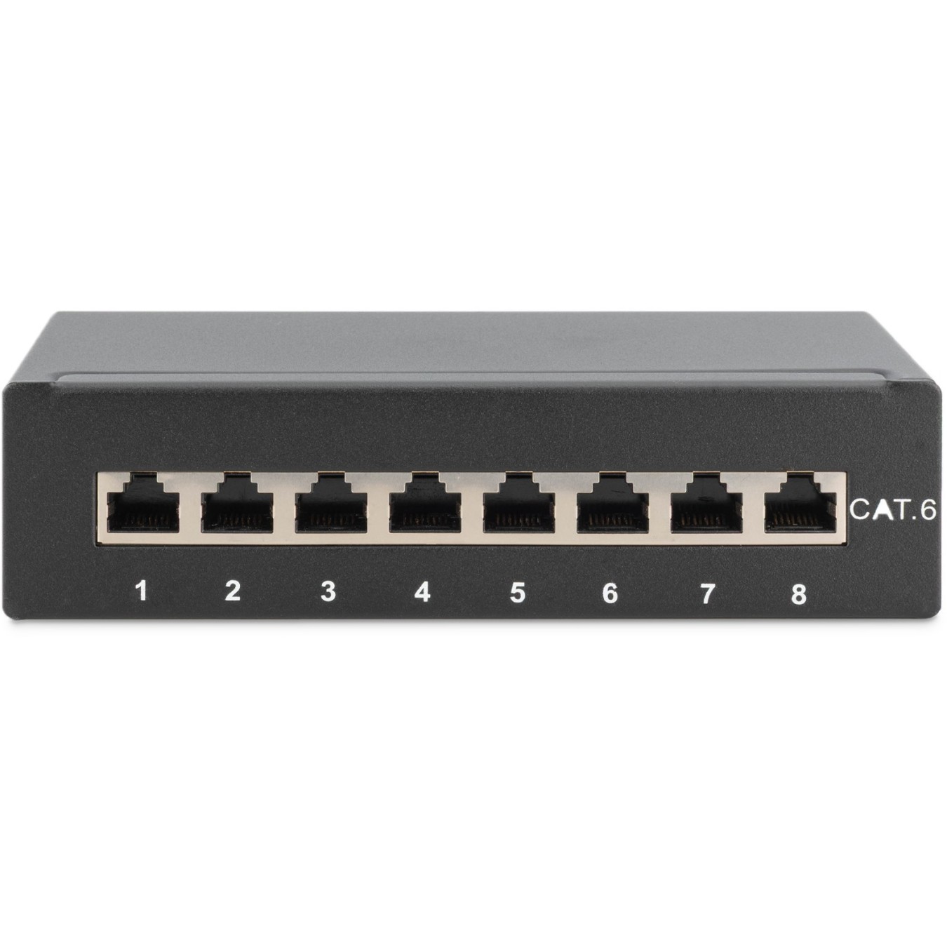 DIGITUS Patchpanel 1HE 8-Port Cat6 Shielded Black - Black — Buy in Cyprus with Fast Delivery