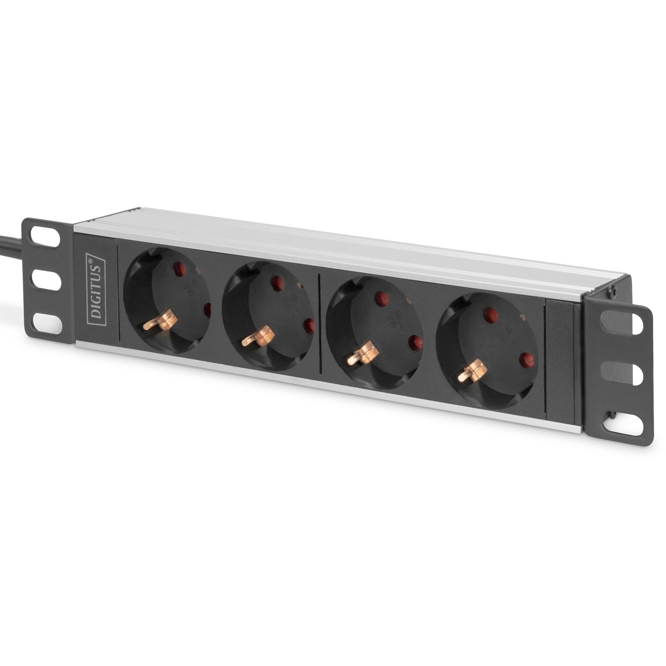 Digitus 10-inch Aluminum-Profile Power Strip - (Color: Black) — Buy in Cyprus with Fast Delivery
