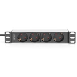 Buy Digitus 10-inch Aluminum-Profile Power Strip - (Color: Black) in Cyprus, Nicosia, Limassol, Larnaka, Pafos