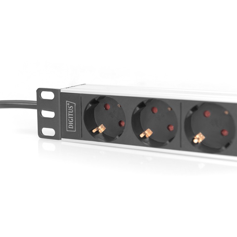 Buy Digitus 10-inch Aluminum-Profile Power Strip - (Color: Black) in Cyprus, Nicosia, Limassol, Larnaka, Pafos