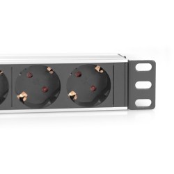 Buy Digitus 10-inch Aluminum-Profile Power Strip - (Color: Black) in Cyprus, Nicosia, Limassol, Larnaka, Pafos