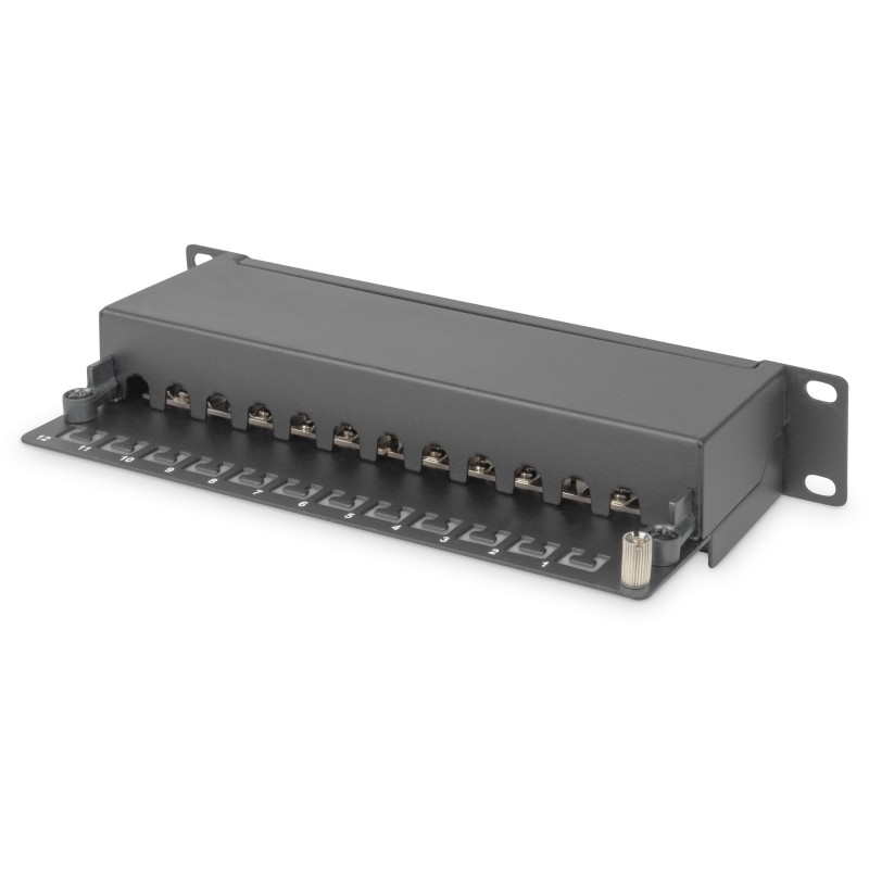 Buy DIGITUS Patch Panel 1U 12-Port Cat6 Class E Shielded - Black in Cyprus, Nicosia, Limassol, Larnaka, Pafos