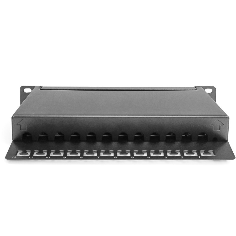 Buy DIGITUS Patch Panel 1U 12-Port Cat6 Class E Shielded - Black in Cyprus, Nicosia, Limassol, Larnaka, Pafos