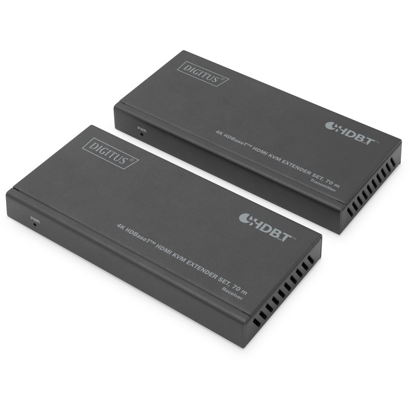 Buy DIGITUS 4K HDBaseT 1x4 HDMI KVM Extender Set - 70 m - Black, Metal enclosure in Cyprus, Nicosia, Limassol, Larnaka, Pafos