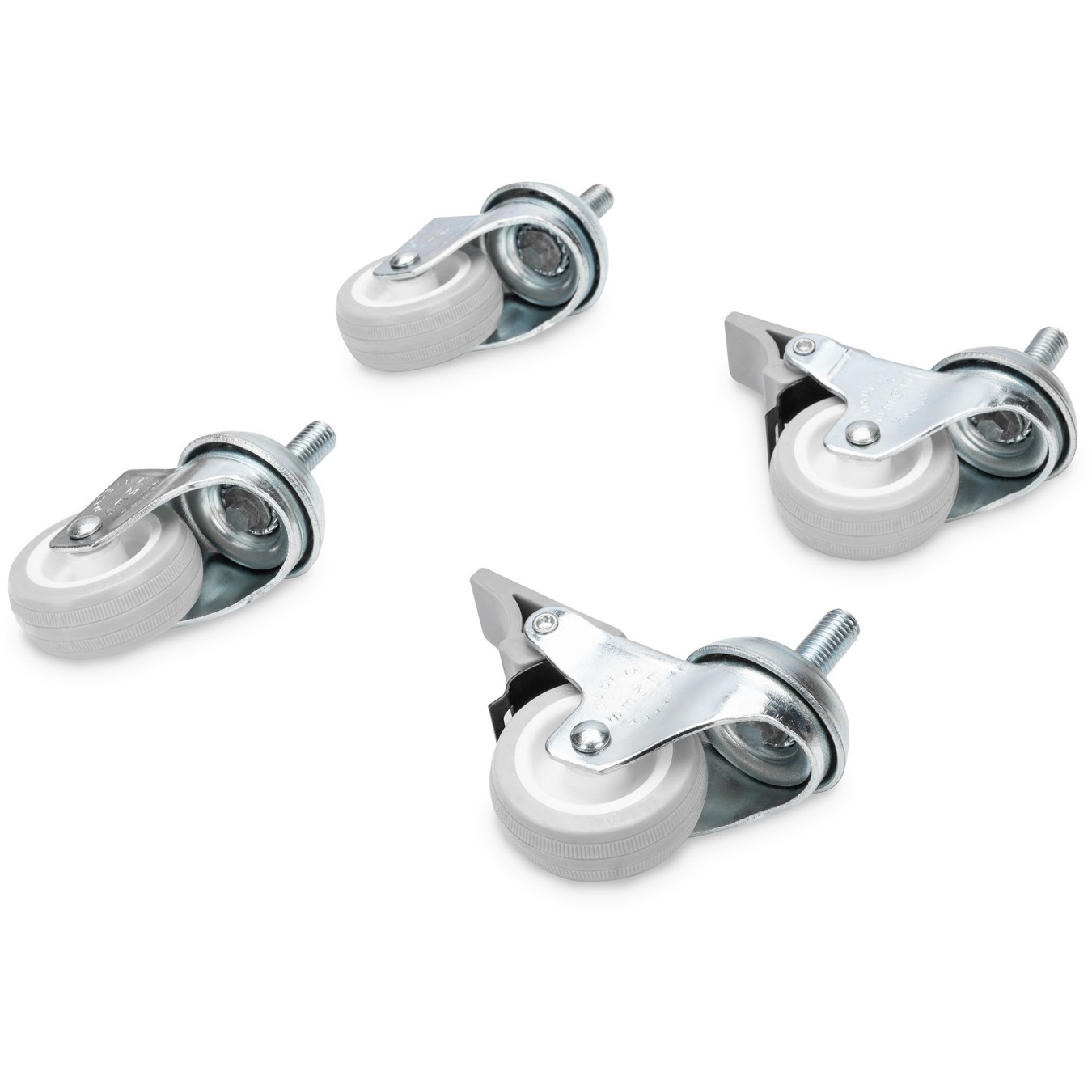 Lockable castors for wall-mount cabinets - 4 pcs, 250 kg per caster — Buy in Cyprus with Fast Delivery