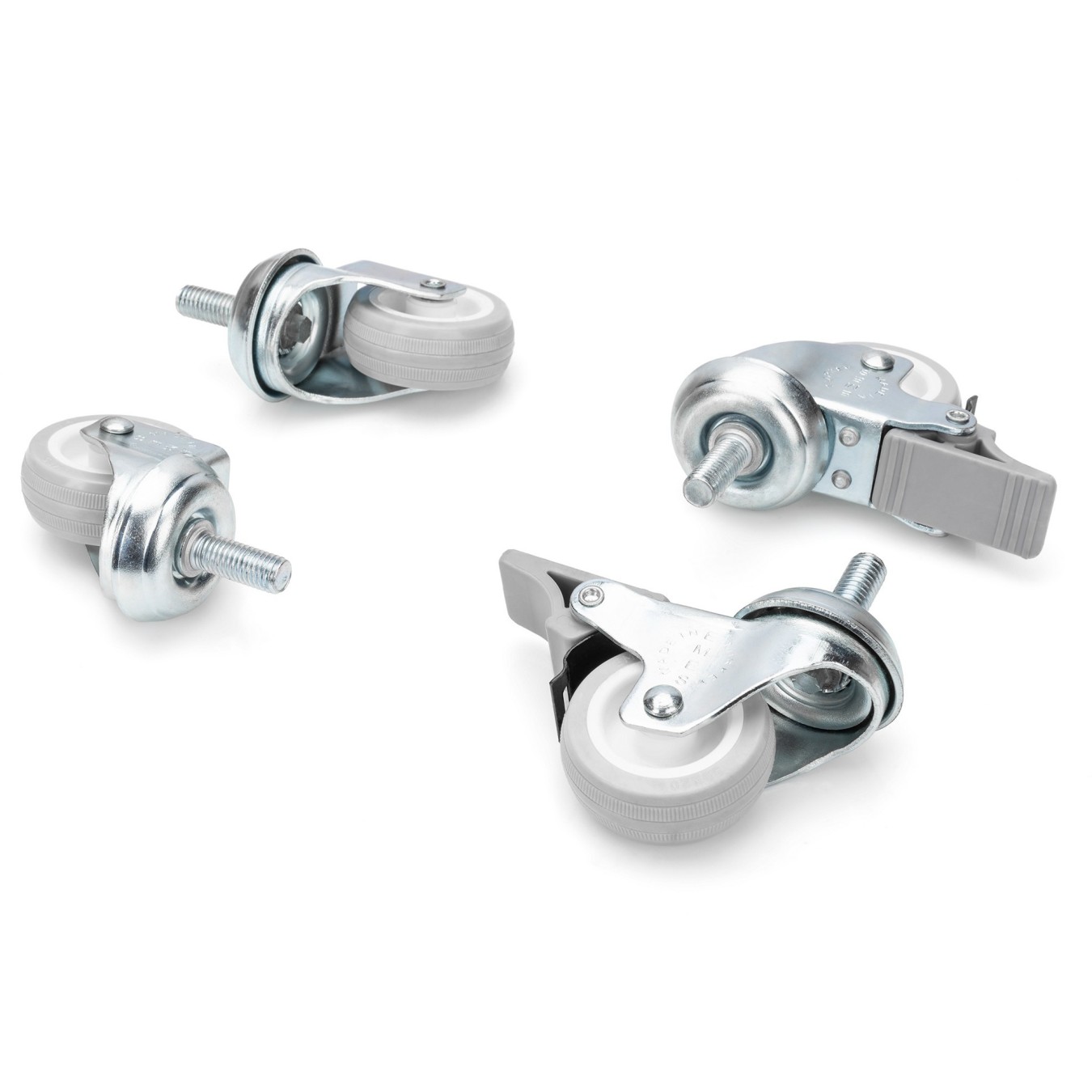 Lockable castors for wall-mount cabinets - 4 pcs, 250 kg per caster — Buy in Cyprus with Fast Delivery