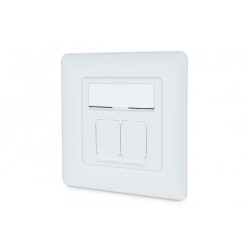 Buy DIGITUS Cat 6A Shielded Network Outlet 2x RJ45 - White in Cyprus, Nicosia, Limassol, Larnaka, Pafos
