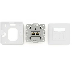 Buy DIGITUS Cat 6A Shielded Network Outlet 2x RJ45 - White in Cyprus, Nicosia, Limassol, Larnaka, Pafos
