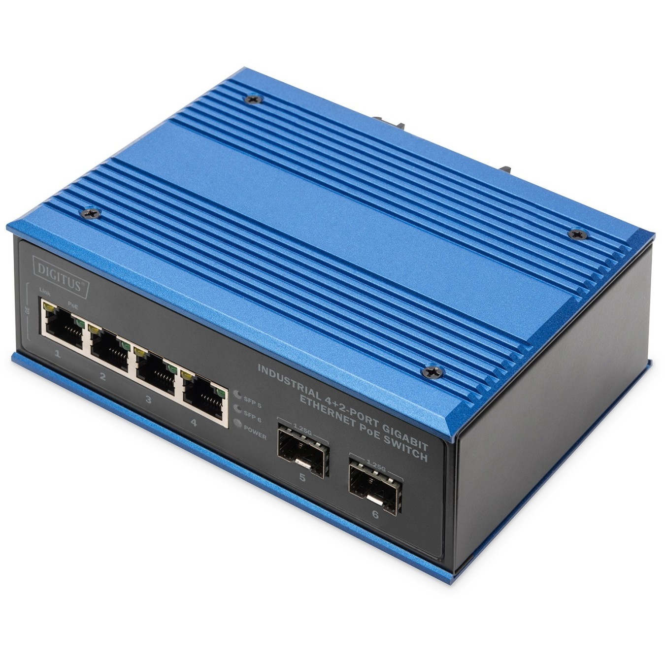 Digitus 4+2P Industrial Gigabit Ethernet PoE Switch - 61-130 W PoE Budget, Gigabit Ports — Buy in Cyprus with Fast Delivery