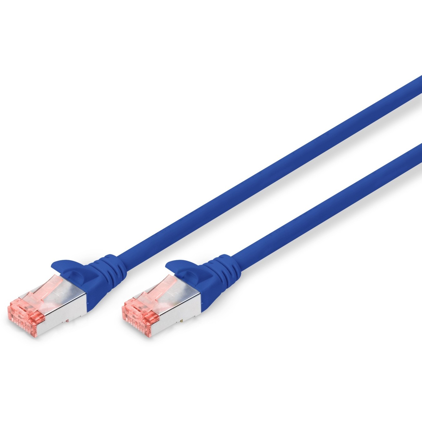 DIGITUS Patch Cable Cat6 SFTP 2xRJ45 3.0m Blue - Shielded, latch protection, poly bag — Buy in Cyprus with Fast Delivery
