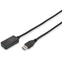 Buy Digitus USB 3.0 Active Extension Cable A to A - USB 3.2 Gen 1 - Black, 5 m in Cyprus, Nicosia, Limassol, Larnaka, Pafos