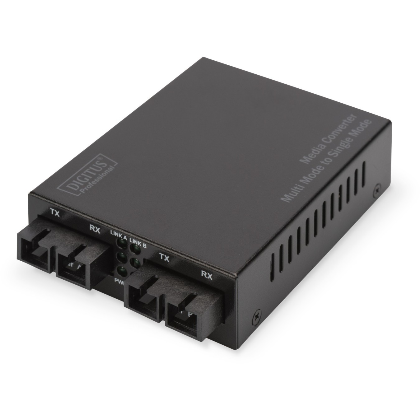 DIGITUS Gigabit Fiber Media Converter - SC-SC, 1000Base-SX - Multimode/Singlemode - Black — Buy in Cyprus with Fast Delivery