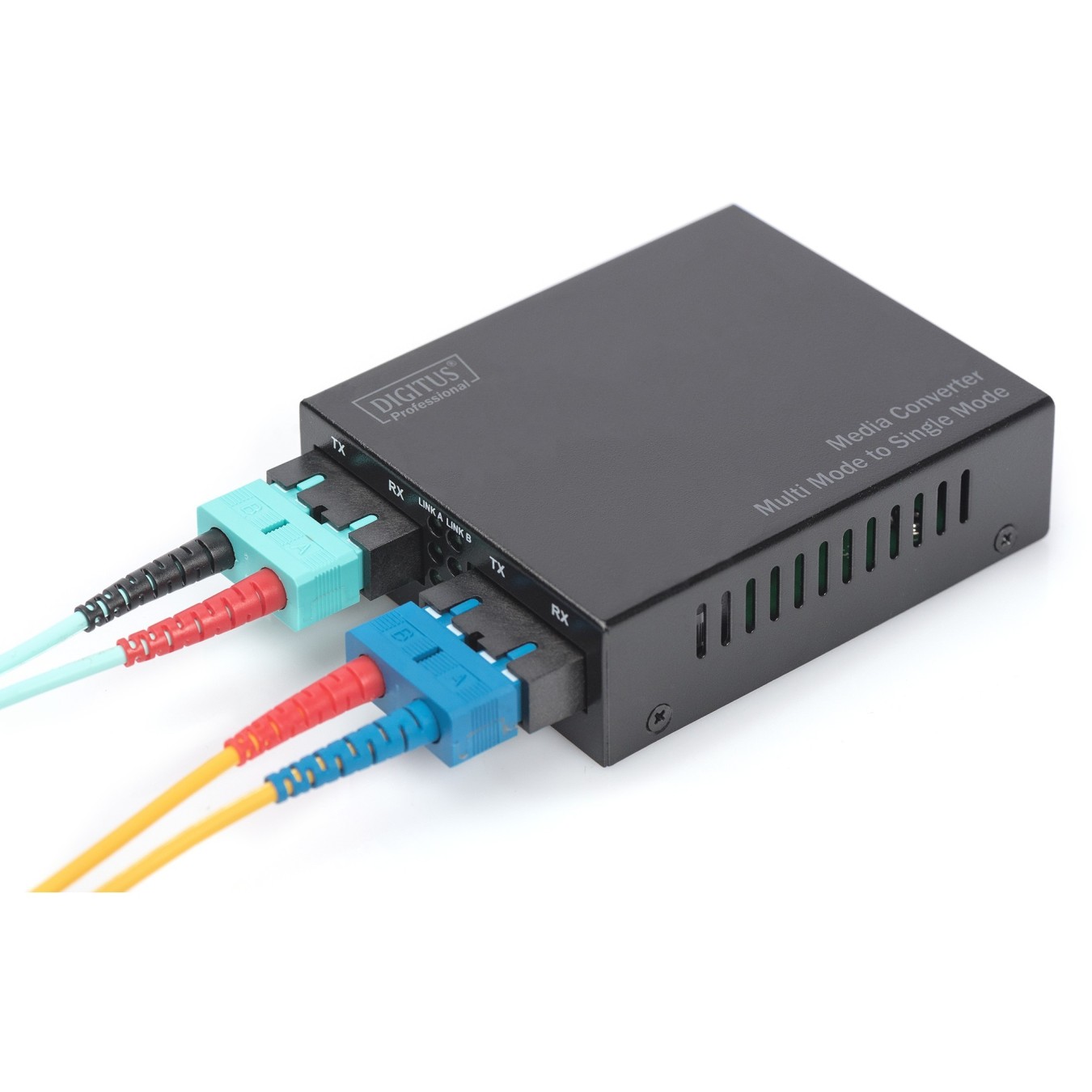 DIGITUS Gigabit Fiber Media Converter - SC-SC, 1000Base-SX - Multimode/Singlemode - Black — Buy in Cyprus with Fast Delivery