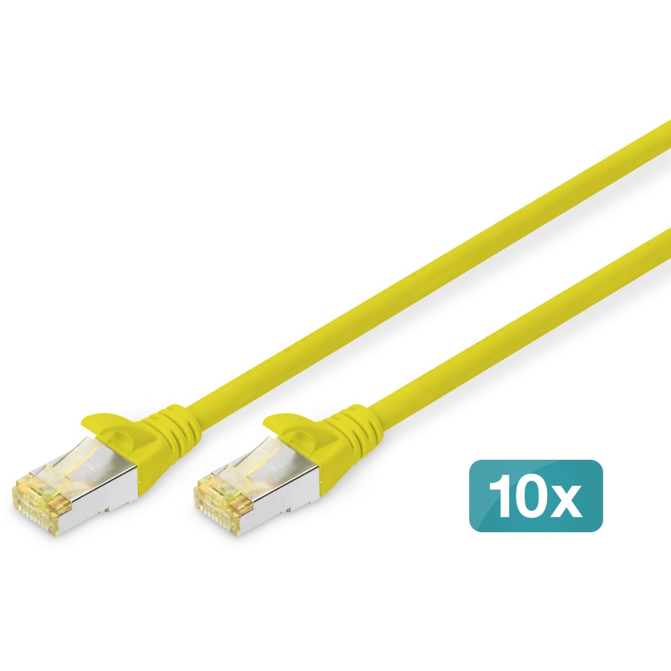 DIGITUS CAT 6A S FTP Patch Cable - 1 m - Yellow, S/FTP Shielded — Buy in Cyprus with Fast Delivery