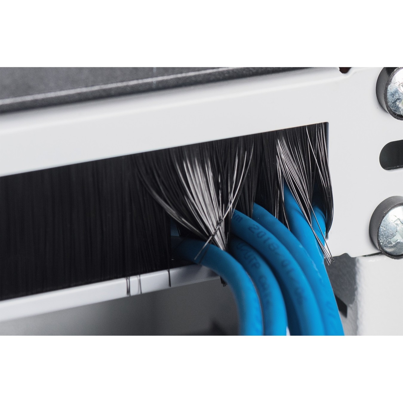 Cable brush strip 1U opening 24x423mm grey — Buy in Cyprus with Fast Delivery