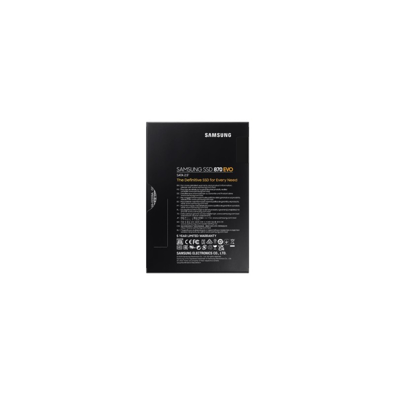 Buy Samsung 870 EVO 2TB SSD - MZ-77E2T0B - 2.5in SATA III, 560/530 MB/s, 3D TLC,... in Cyprus, Nicosia, Limassol, Larnaka, Pafos