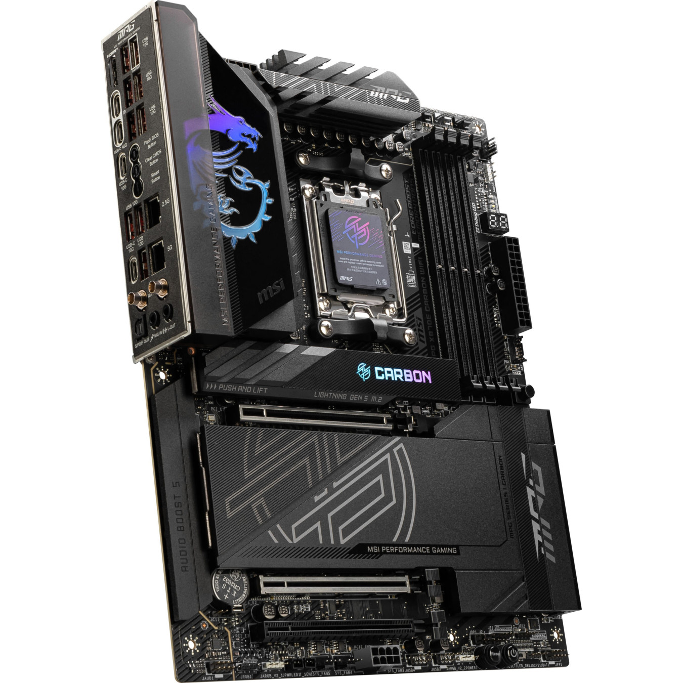 MSI MPG X870E Carbon WiFi – AM5 ATX Motherboard DDR5 256GB 4x M.2 | Armenius Store