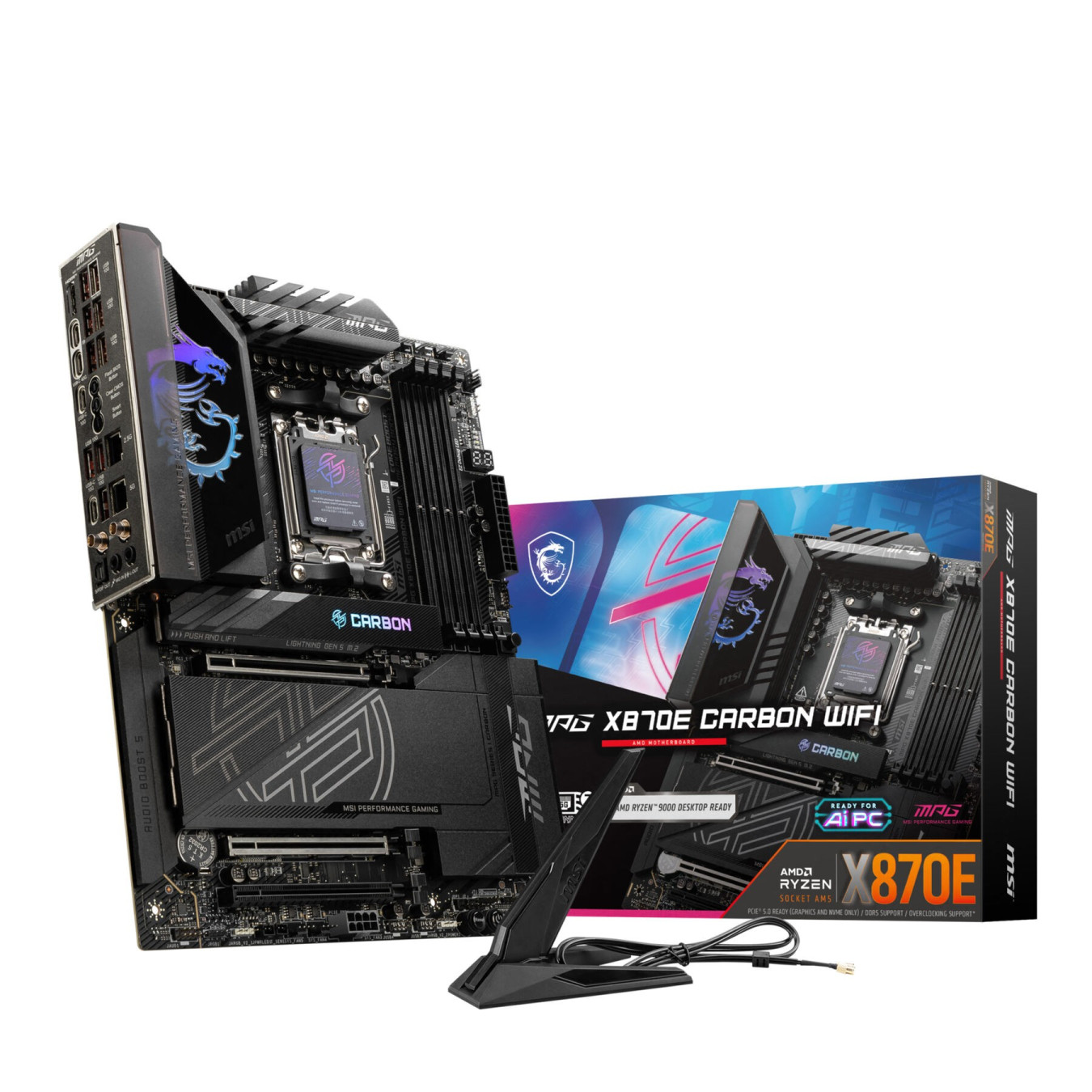 MSI MPG X870E Carbon WiFi – AM5 ATX Motherboard DDR5 256GB 4x M.2 | Armenius Store