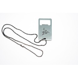 Buy Razer Bottle Opener - Stainless Steel Dog Tag with Chain - Gamer Gift in Cyprus, Nicosia, Limassol, Larnaka, Pafos