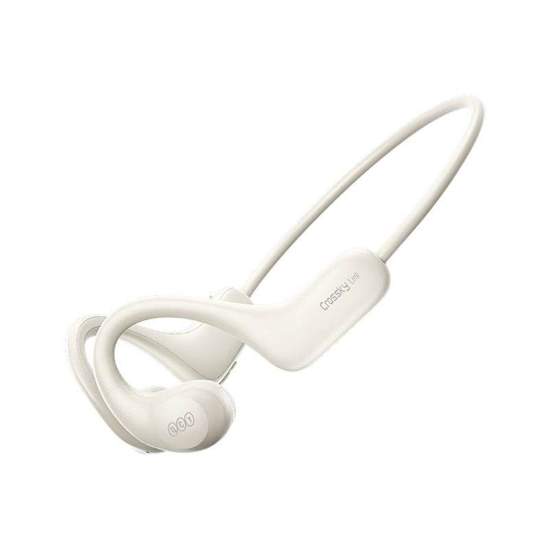 Buy QCY Crossky Link White Open Ear Air Conduction Headphones - BT5.3 - Wireless... in Cyprus, Nicosia, Limassol, Larnaka, Pafos