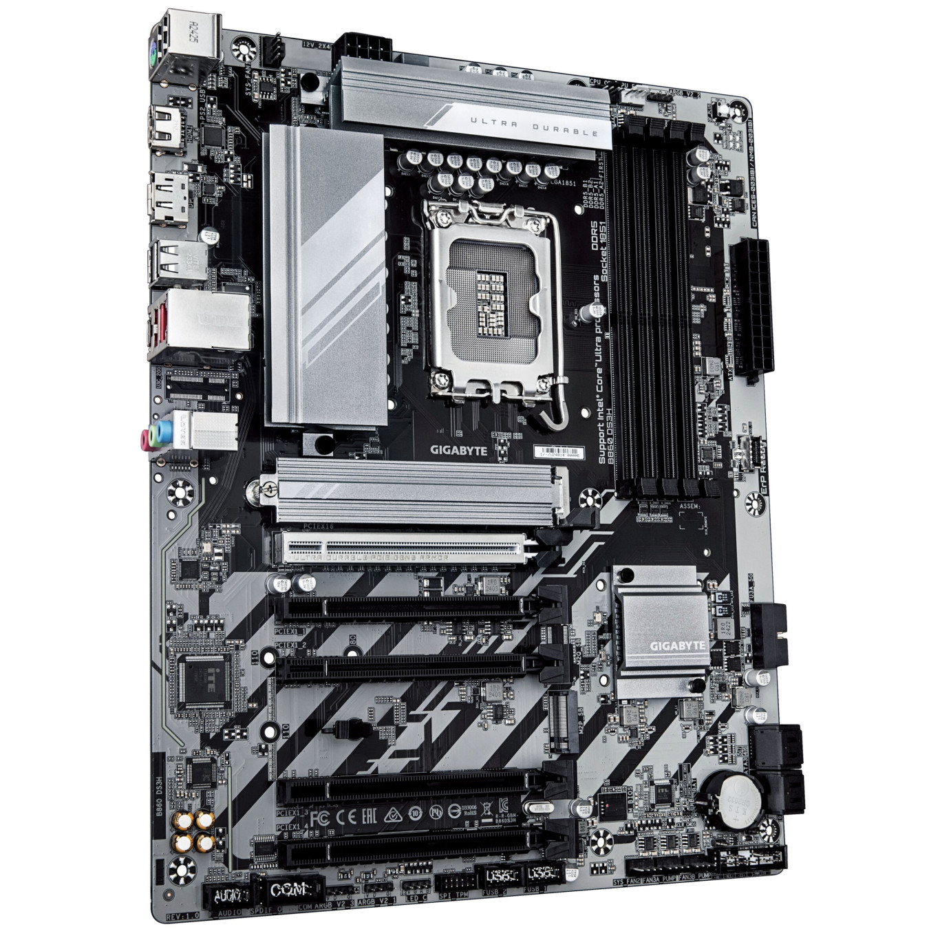 GIGABYTE GA-B860 DS3H - ATX Motherboard | LGA 1851 Socket, DDR5 up to 256GB, 4 DIMMs, Dual-Channel