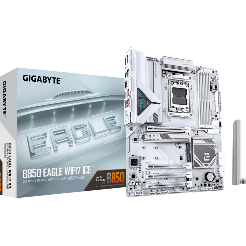 Buy GIGABYTE GA-B850 EAGLE WF7 ICE - AM5 ATX Motherboard, DDR5, 4 DIMM, 256GB, W... in Cyprus, Nicosia, Limassol, Larnaka, Pafos