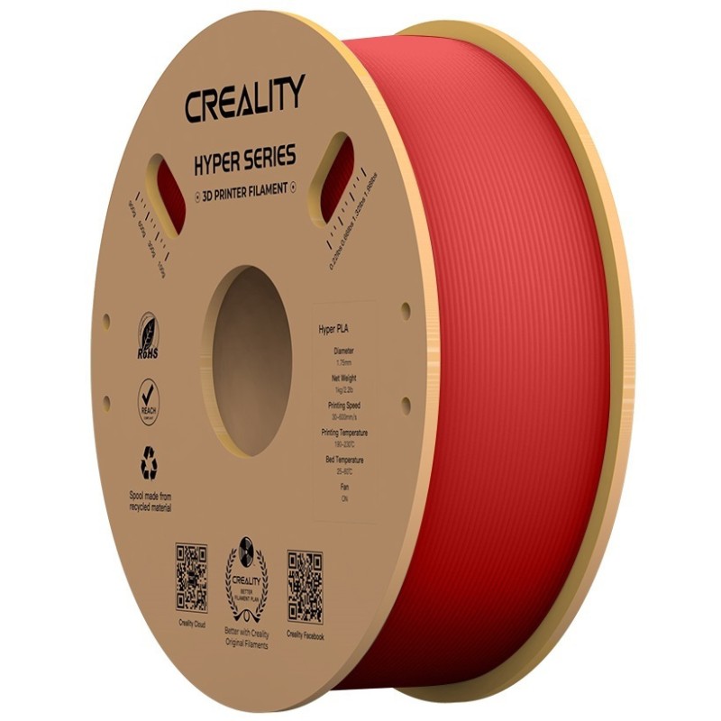 Buy Creality Hyper PLA Filament - 1.75mm, 1 kg Spool - Red, High-Speed Printing in Cyprus, Nicosia, Limassol, Larnaka, Pafos