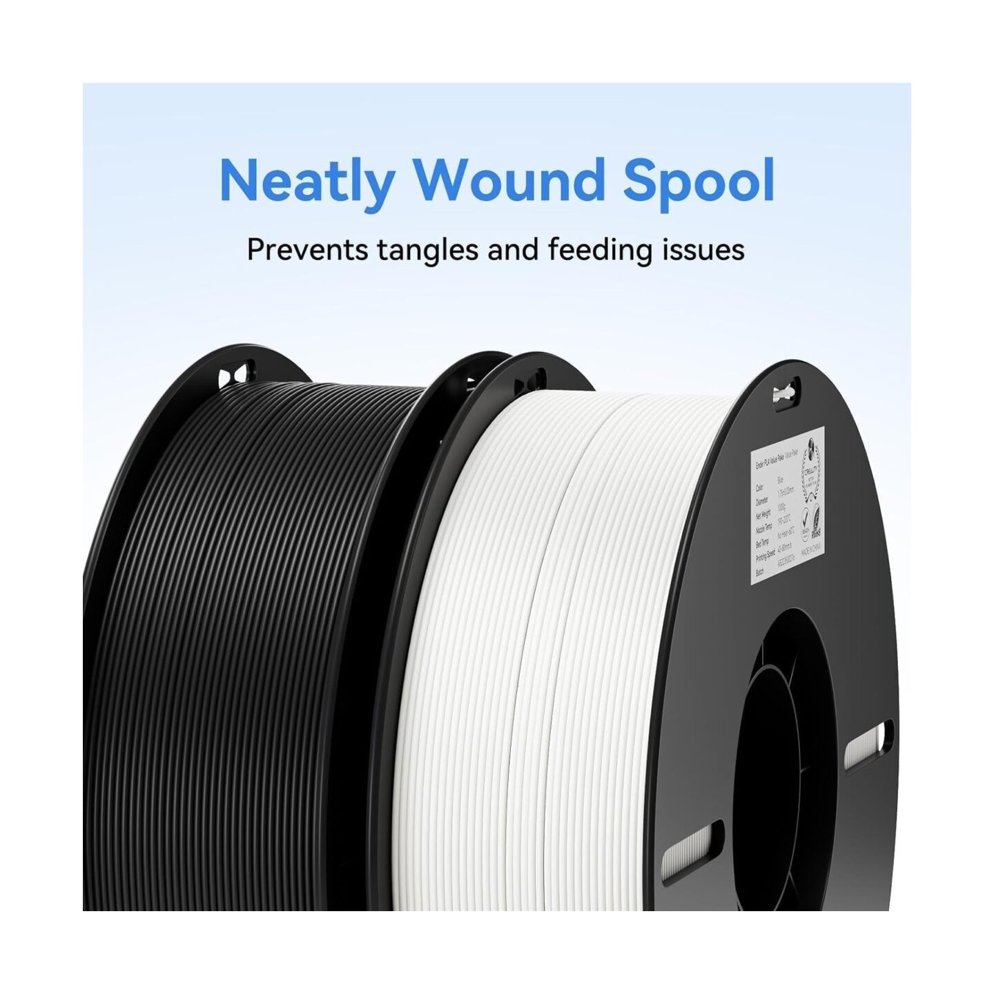 Creality EN-PLA Value Pack - 3301010476 - Black, 1.75mm PLA filament, four spools (4x spools) 4kg