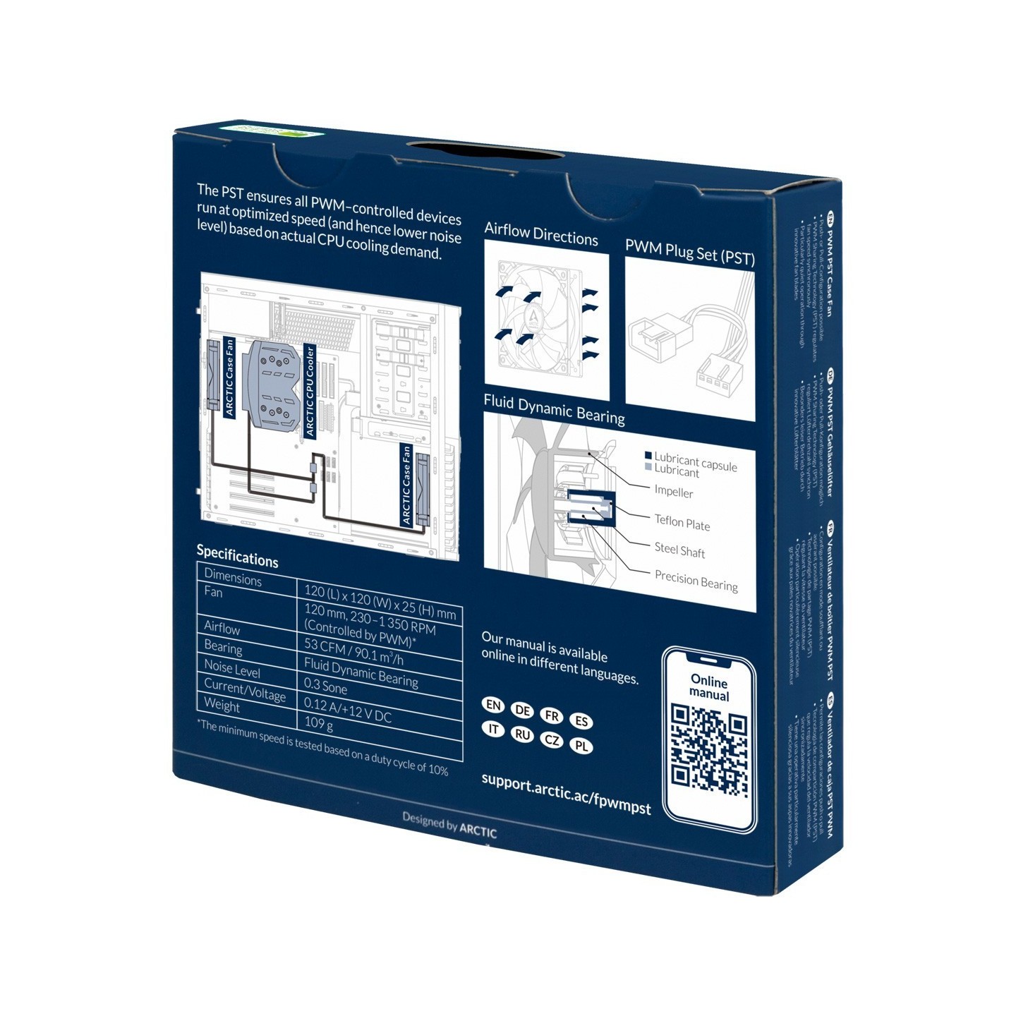 Arctic F12 PWM PST 120mm Case Fan - 230-1350 RPM PWM PST (Boxed) — Buy in Cyprus with Fast Delivery