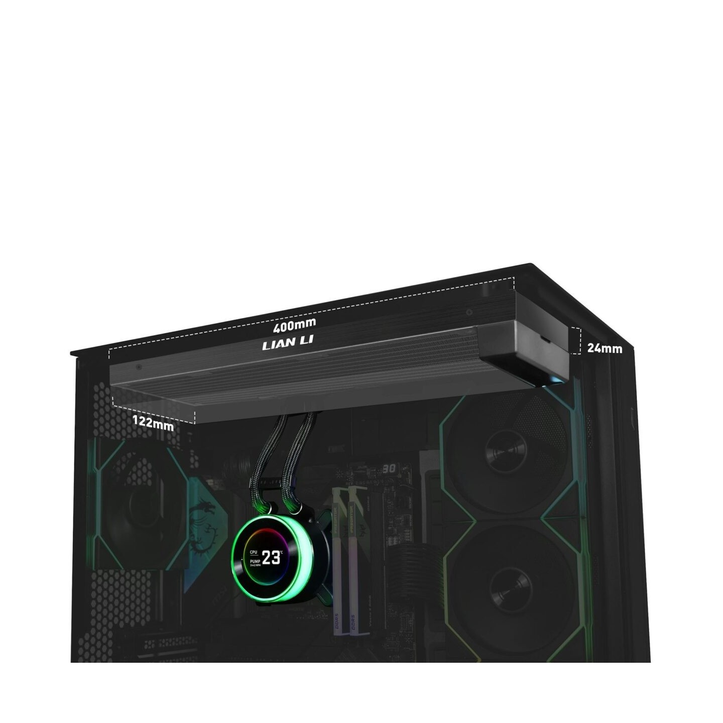 Lian Li HydroShift II LCD-C 360 - Fanless 360mm AIO CPU Cooler - Black (Boxed) — Buy in Cyprus with Fast Delivery