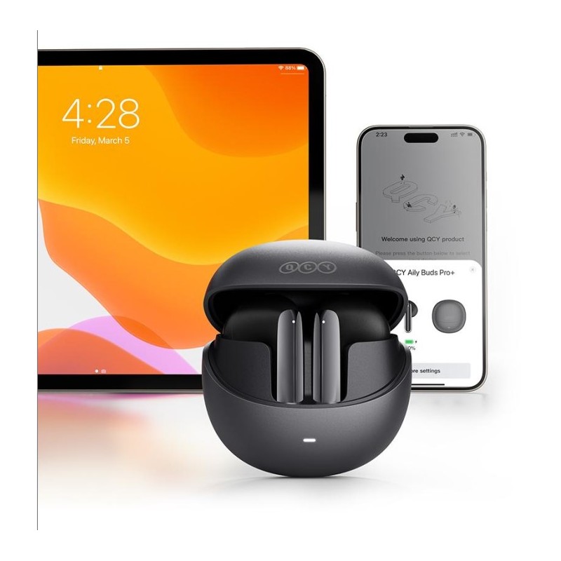 Buy QCY AilyBuds Pro - Black - ANC, TWS, LDAC, 6 mic, A.I. Noise Cancel in Cyprus, Nicosia, Limassol, Larnaka, Pafos