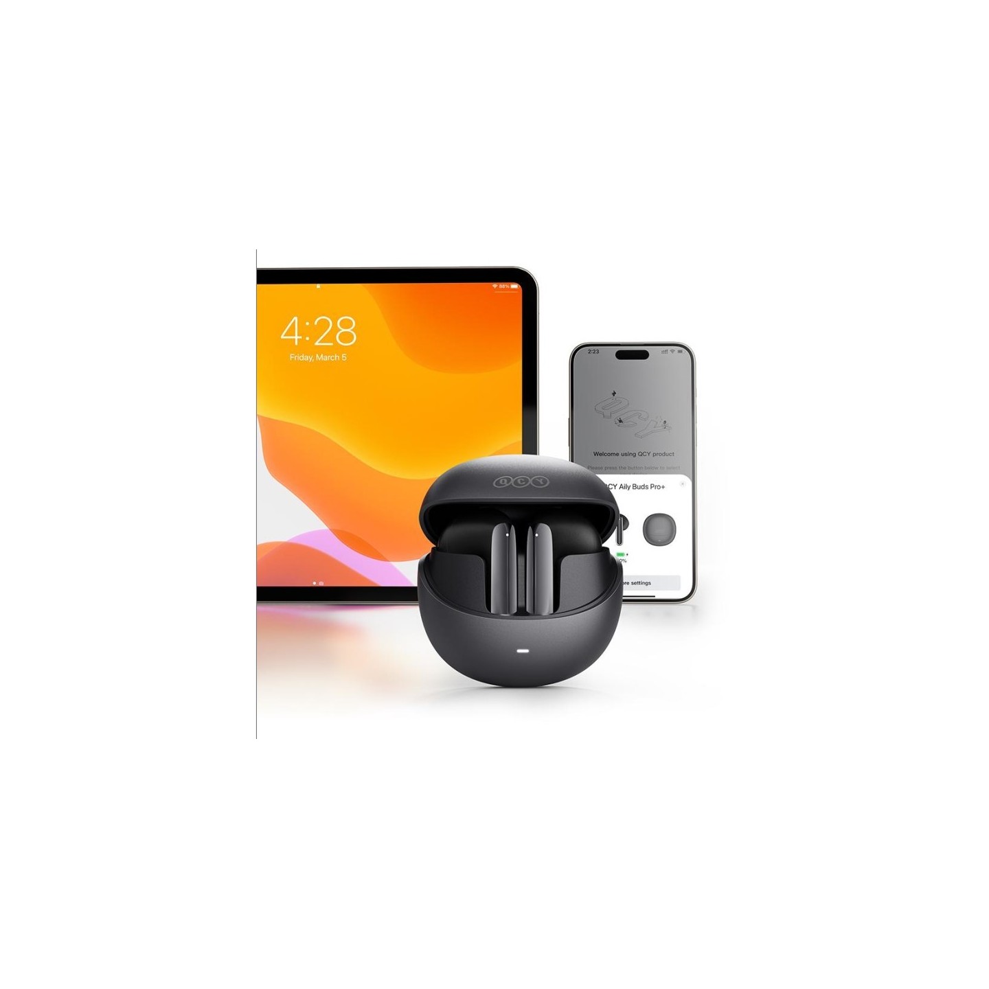 QCY AilyBuds Pro - Black - ANC, TWS, LDAC, 6 mic, A.I. Noise Cancel — Buy in Cyprus with Fast Delivery