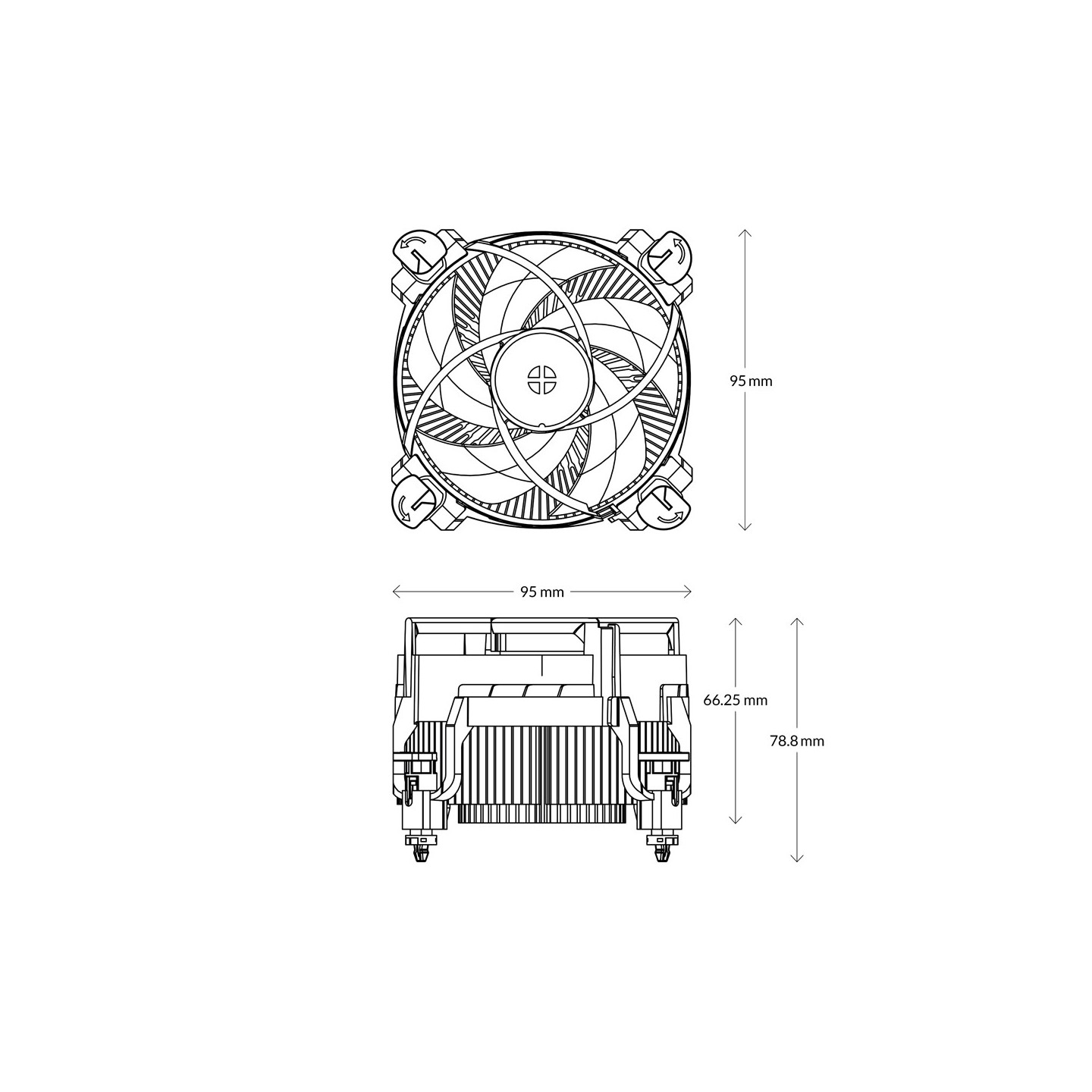 ARCTIC Alpine 17 95W CPU Cooler LGA1700/LGA1851 ACALP00040A (Boxed) — Buy in Cyprus with Fast Delivery