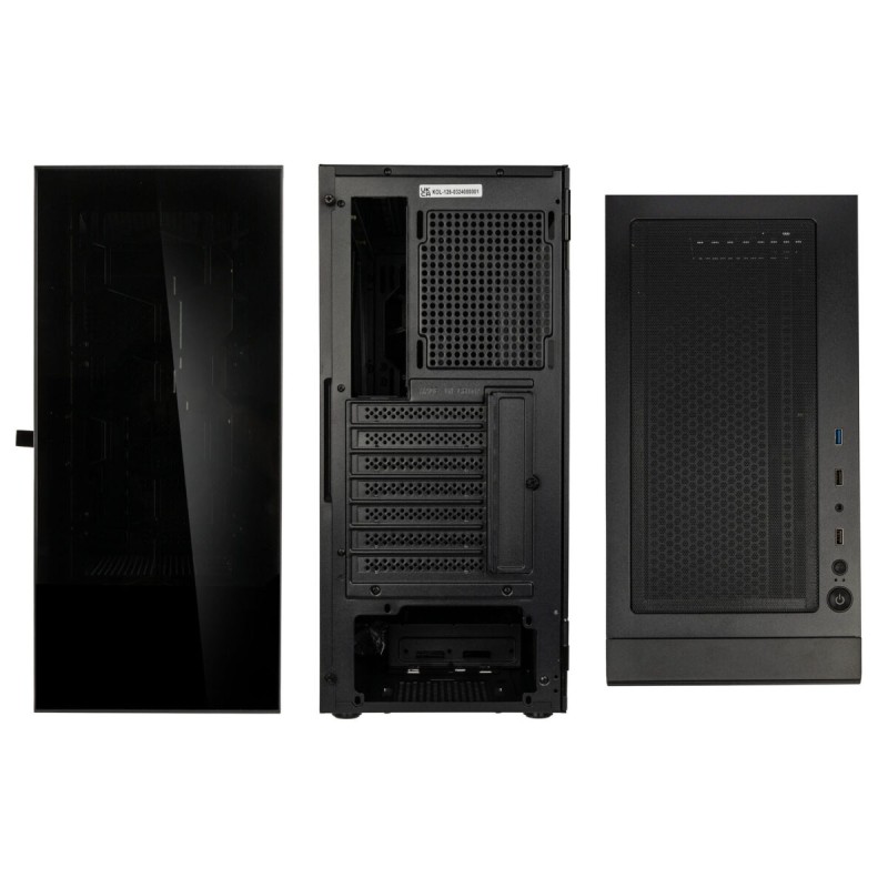 Buy Kolink Observatory HF Glass Midi Tower Case - Mid Tower (Black, No Fans) in Cyprus, Nicosia, Limassol, Larnaka, Pafos