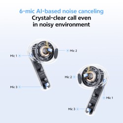 Buy QCY AilyBuds E20 Clear Blue - E20 - Hybrid ANC TWS Earbuds, 6 mics, 13mm dri... in Cyprus, Nicosia, Limassol, Larnaka, Pafos