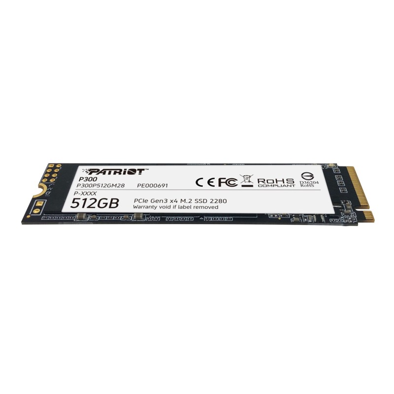 Buy Patriot P300 NVMe SSD - P300P512GM28 - 512GB M.2 2280 PCIe 3.0 x4 (NVMe 1.3) in Cyprus, Nicosia, Limassol, Larnaka, Pafos