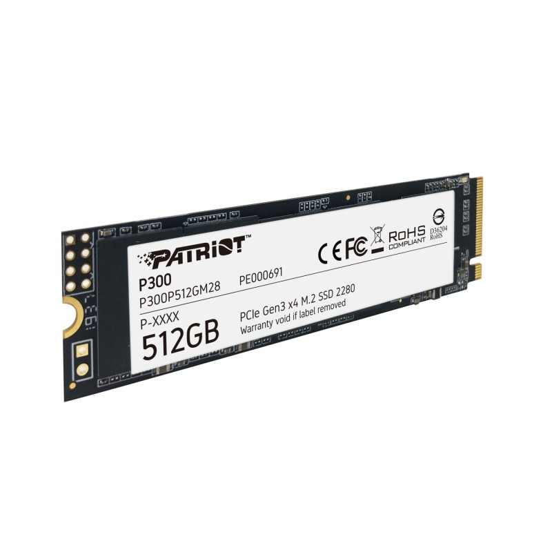 Buy Patriot P300 NVMe SSD - P300P512GM28 - 512GB M.2 2280 PCIe 3.0 x4 (NVMe 1.3) in Cyprus, Nicosia, Limassol, Larnaka, Pafos