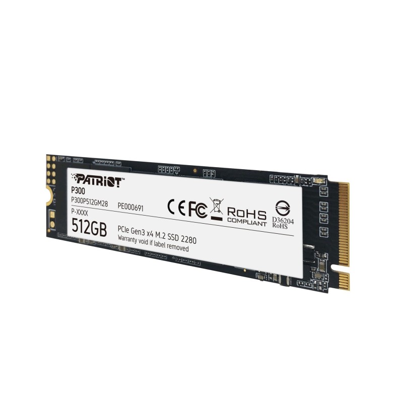 Buy Patriot P300 NVMe SSD - P300P512GM28 - 512GB M.2 2280 PCIe 3.0 x4 (NVMe 1.3) in Cyprus, Nicosia, Limassol, Larnaka, Pafos