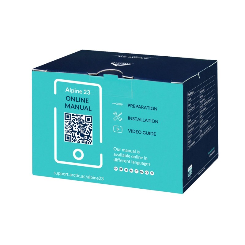 Buy Arctic Alpine 23 - 23 - 95W CPU Cooler for AM4 Socket in Cyprus, Nicosia, Limassol, Larnaka, Pafos