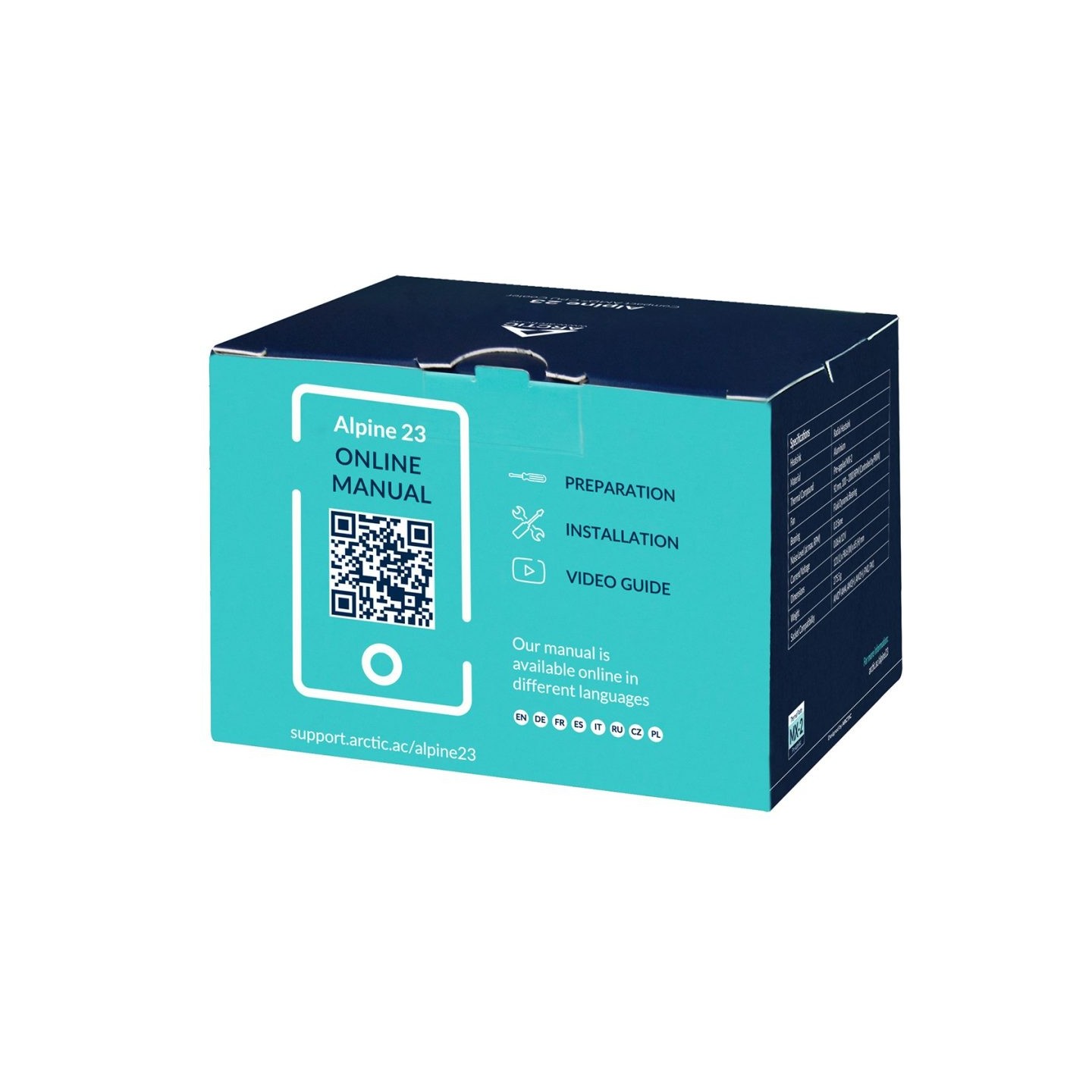 Arctic Alpine 23 - 95W CPU Cooler for AM4/AM5 Socket (Boxed) — Buy in Cyprus with Fast Delivery