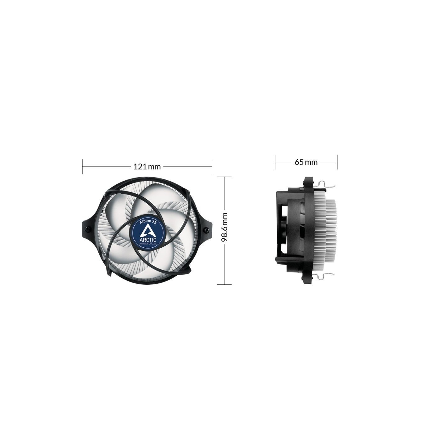 Arctic Alpine 23 - 95W CPU Cooler for AM4/AM5 Socket (Boxed) — Buy in Cyprus with Fast Delivery