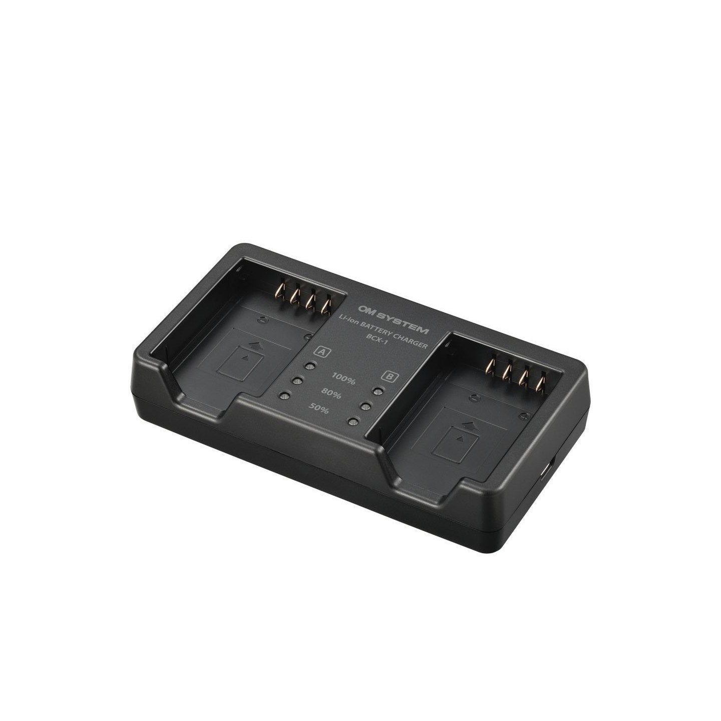 Olympus BCX-1 Li-ion Battery Charger for BLX-1 - BCX-1 - Dual-Charger, 2-Channel, USB-C PD Compatible