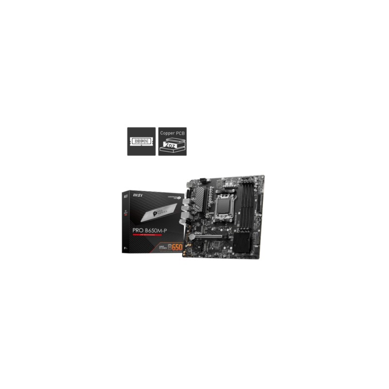 Buy MSI B650M-P PRO - B650M-P PRO - AMD B650 AM5 micro-ATX, DDR5 up to 192GB, 2x... in Cyprus, Nicosia, Limassol, Larnaka, Pafos